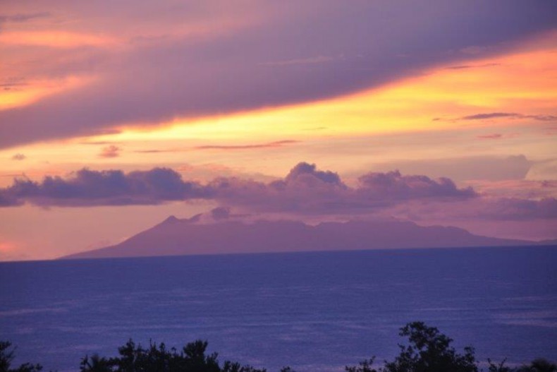 Coucher de soleil depuis la villa