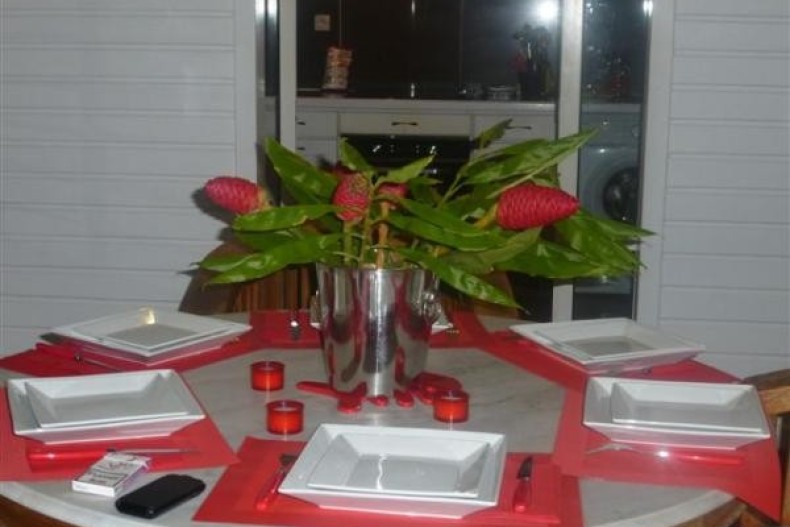 Coin repas et cocktail d'arrivée