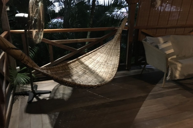 Le hamac de la terrasse 